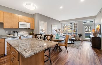 Kitchen and living room